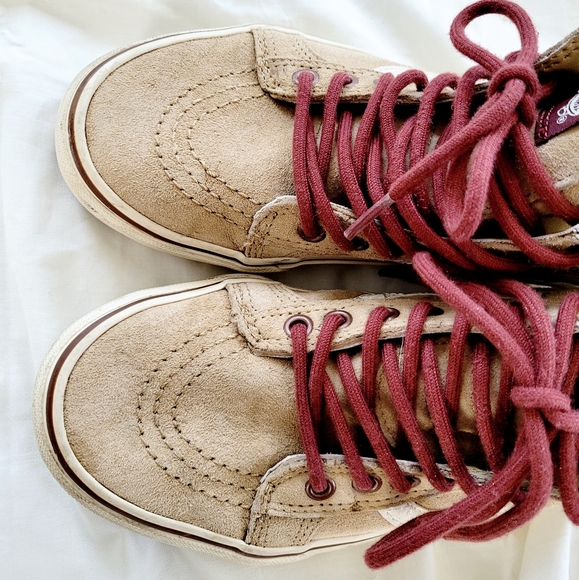 Vans Scotchgard 3m Beige Suede Sneakers Shoes Size Men's 5 /women's 6.5 - Picture 5 of 11
